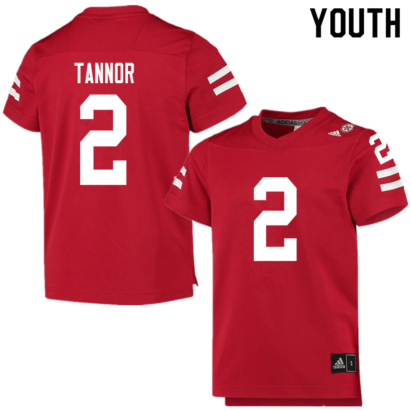 Youth #2 Caleb Tannor Nebraska Cornhuskers College Football Jerseys Sale-Scarlet - Click Image to Close